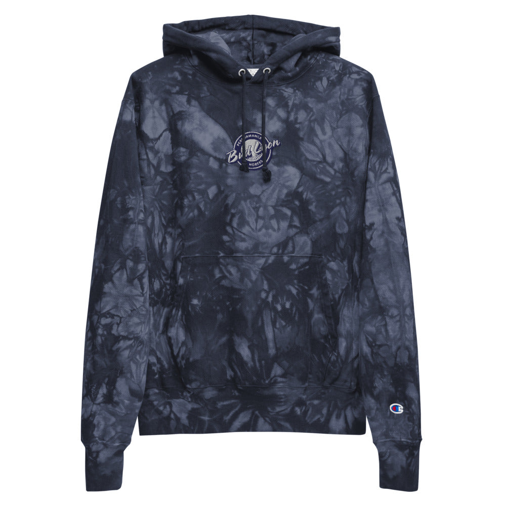 Bud Lyon Performance Horses Champion blue tie-dye hoodie