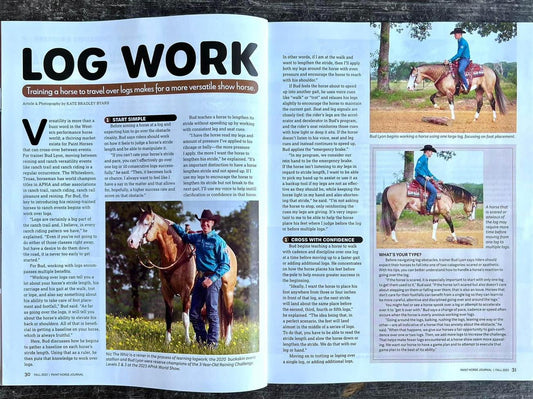 "Log Work" with Bud Lyon in the Paint Horse Journal