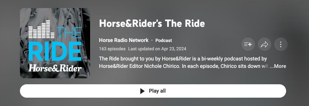 Horse&Rider's Podcast, Episode 36: The Ride - Bud Lyon