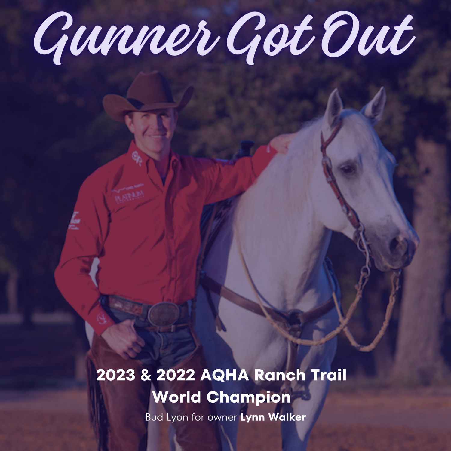 Bud Lyon rode Gunner Got Out to back-to-back AQHA Ranch Trail World Champion titles.